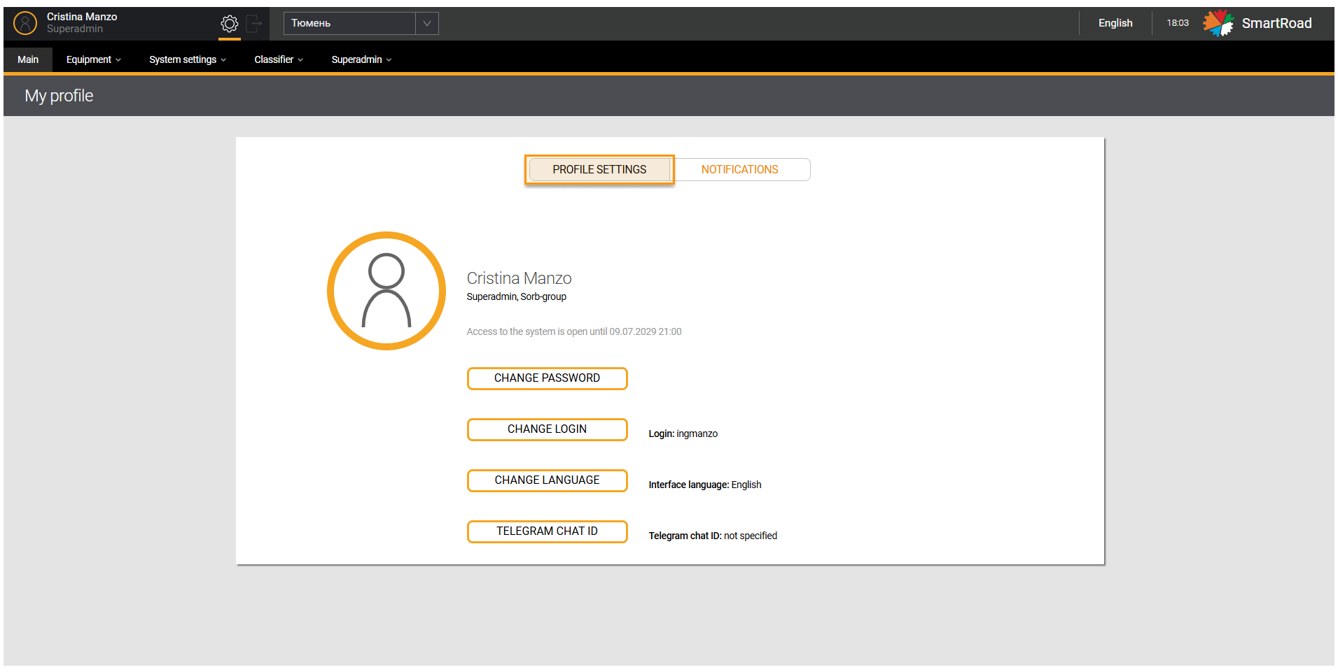 My profile