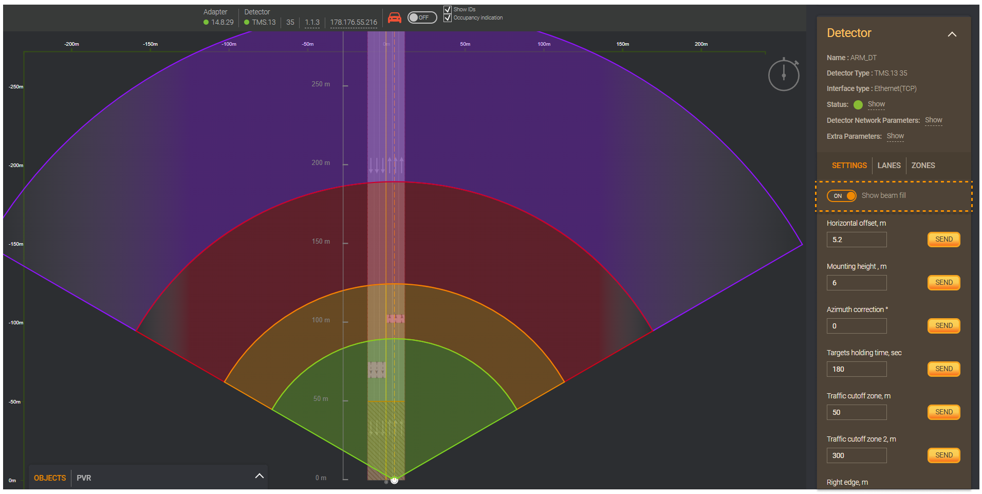 Detector Settings Beam fill